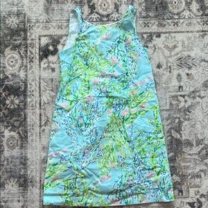 Lilly Pulitzer Blue and Green Floral Dress
